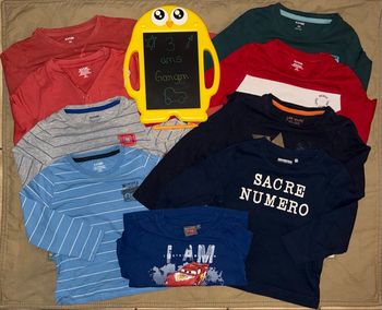 Lot de maillots longues manches fins Garçon - T3ans 