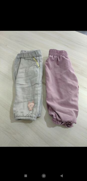 Lot 2 pantalons fille 6 mois