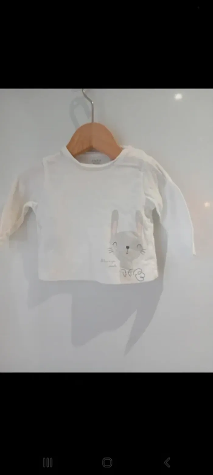 Lot de petits tee-shirts manches longues aux animaux et gilet léger à capuche en maille douce - photo numéro 8