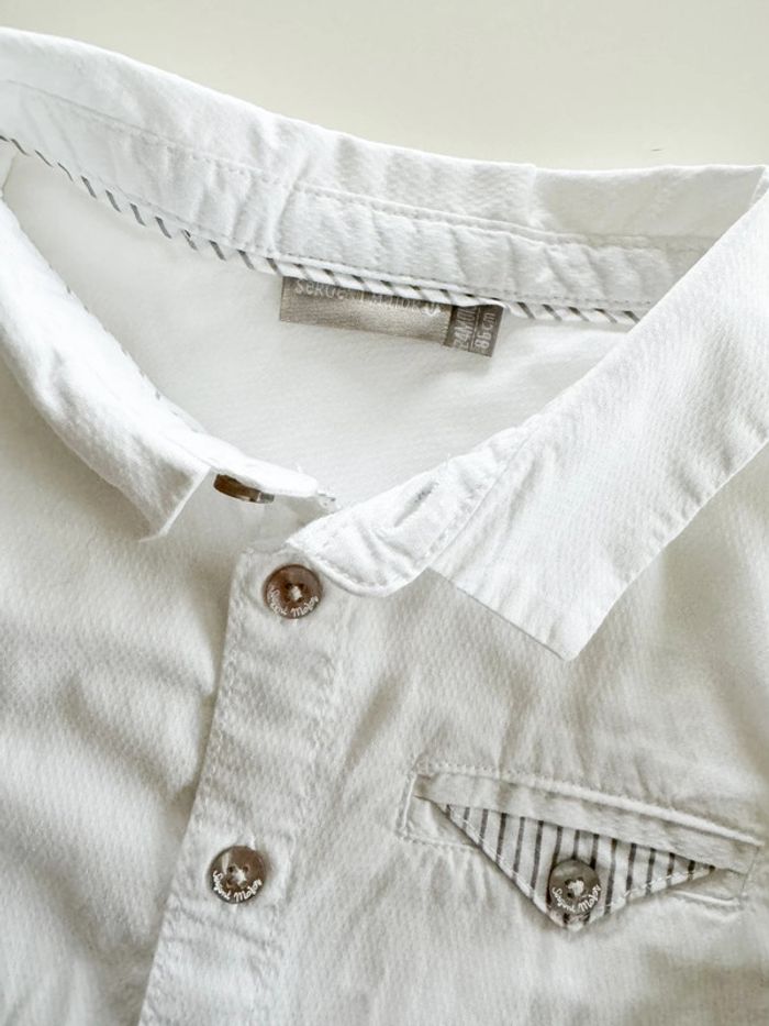 Chemise manches longues blanche Sergent Major Taille 24 mois - photo numéro 5