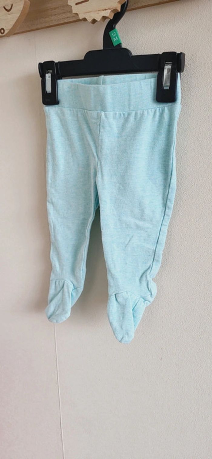 Pantalon pied bleu turquoise 6 mois Zeeman
