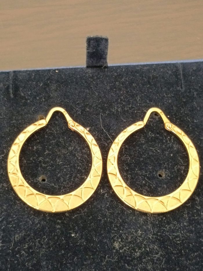 Créoles plaqué or . - photo numéro 3