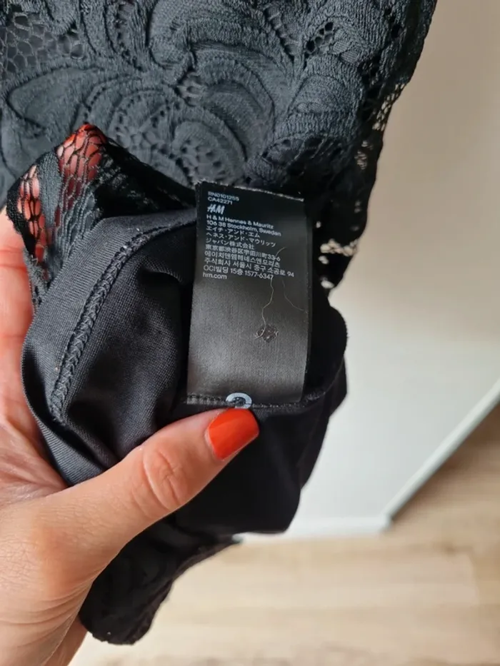 robe manches courtes dentelle h&m - photo numéro 4