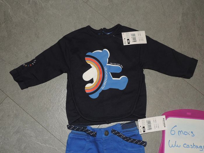ensemble lulu castagnette taille 6 mois neuf - photo numéro 2