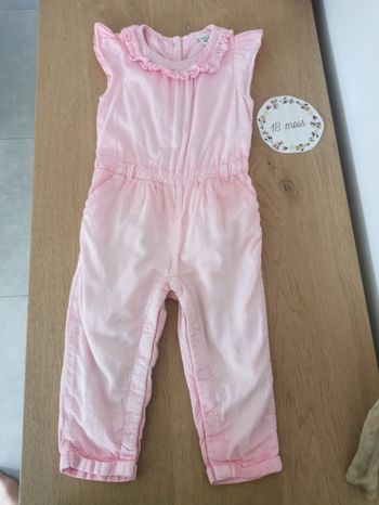 Combinaison légère bébé fille rose  18 mois TAO TBE