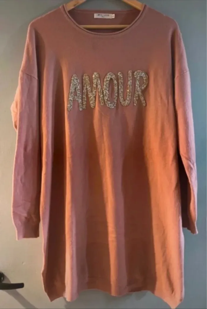 Pull long love look amour en L/XL