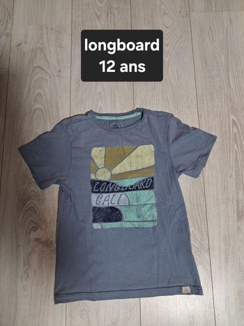 Tee-shirt MC longboard 12 ans