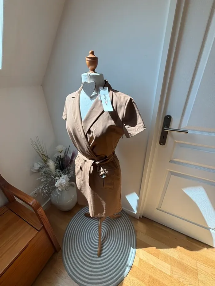 🤎 Robe camel style saharienne – Morgan – T36 Neuve avec étiquette - photo numéro 4