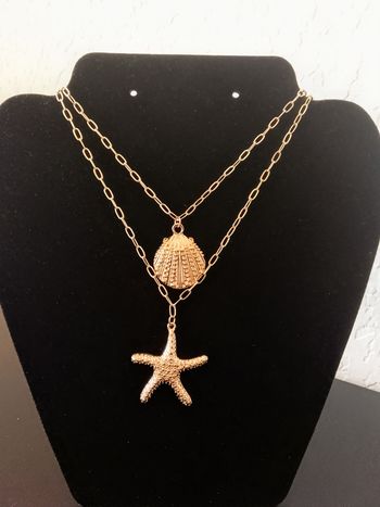 Chaîne double + pendentif bohème