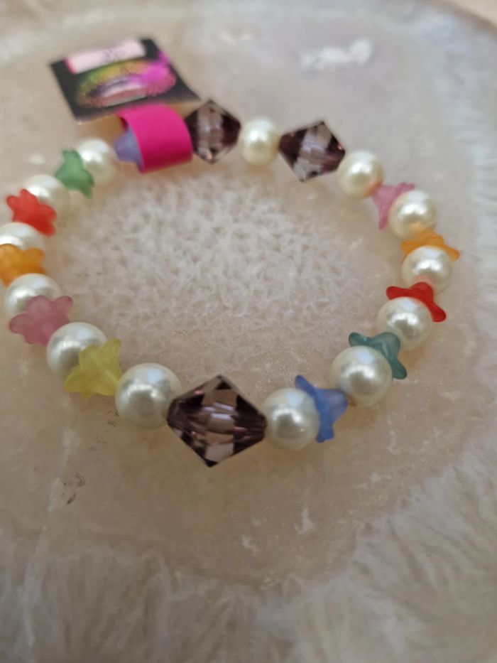 Bracelet Fleurs Multicolore Perles - photo numéro 10