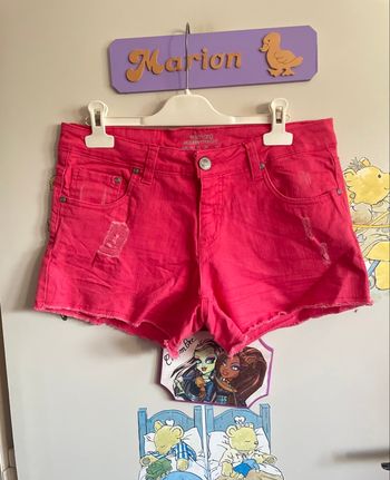 Short rose foncé en jean, taille 44, marque Esmara 
