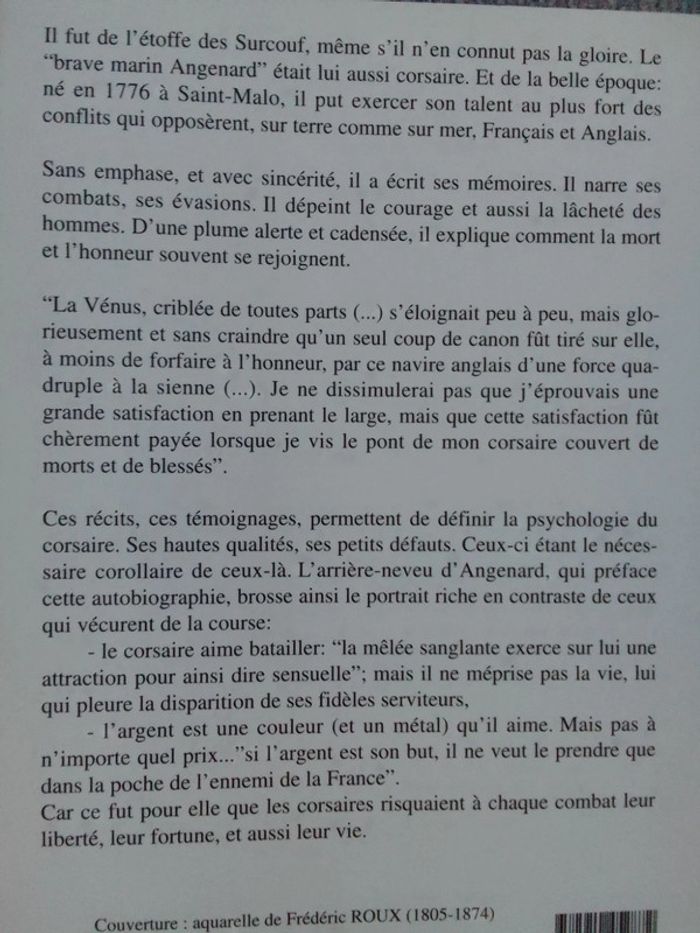 D. Delaunay - Mémoires du Capitaine-Corsaire Angenard - photo numéro 3
