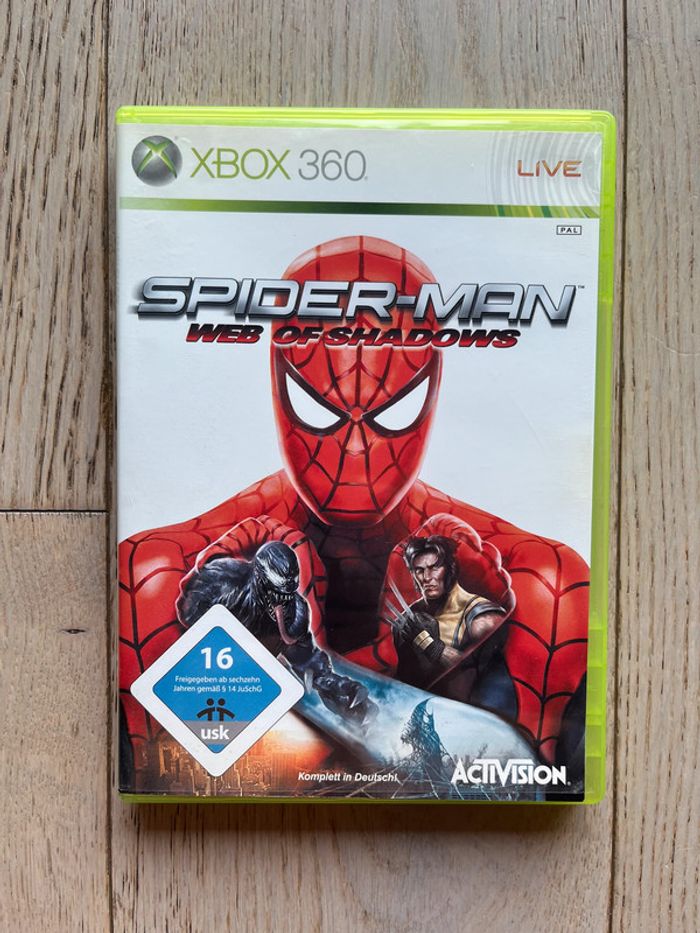 RARE - Jeu XBOX 360 - Complete Spider-man Web of shadows (le règne des ombres Spiderman)