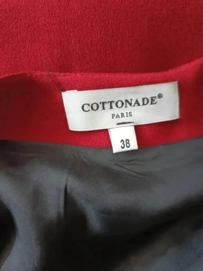 robe midi cache coeur Cottonade paris couleur bordeaux ,avec doublure taille M - photo numéro 12