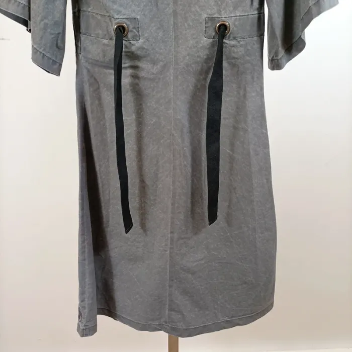 Robe grise Diesel à manches évasées taille S coupe féminine et détails lacés A1553 - photo numéro 9