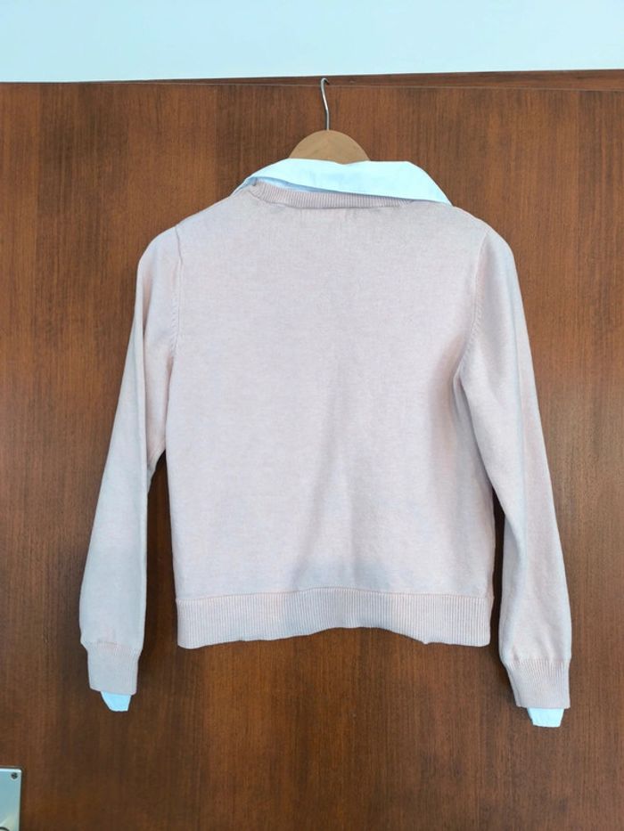 Haut rose effet chemise - photo numéro 2