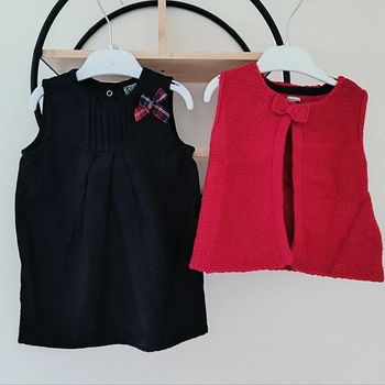 12 mois ensemble tape a l oeil robe et gilet sans manche