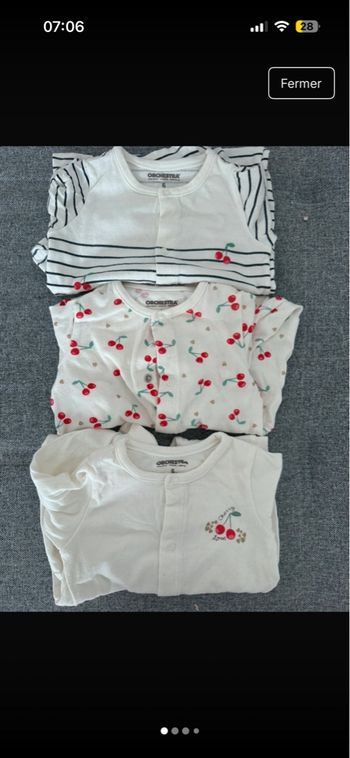 Lot de 3 pyjama fin 