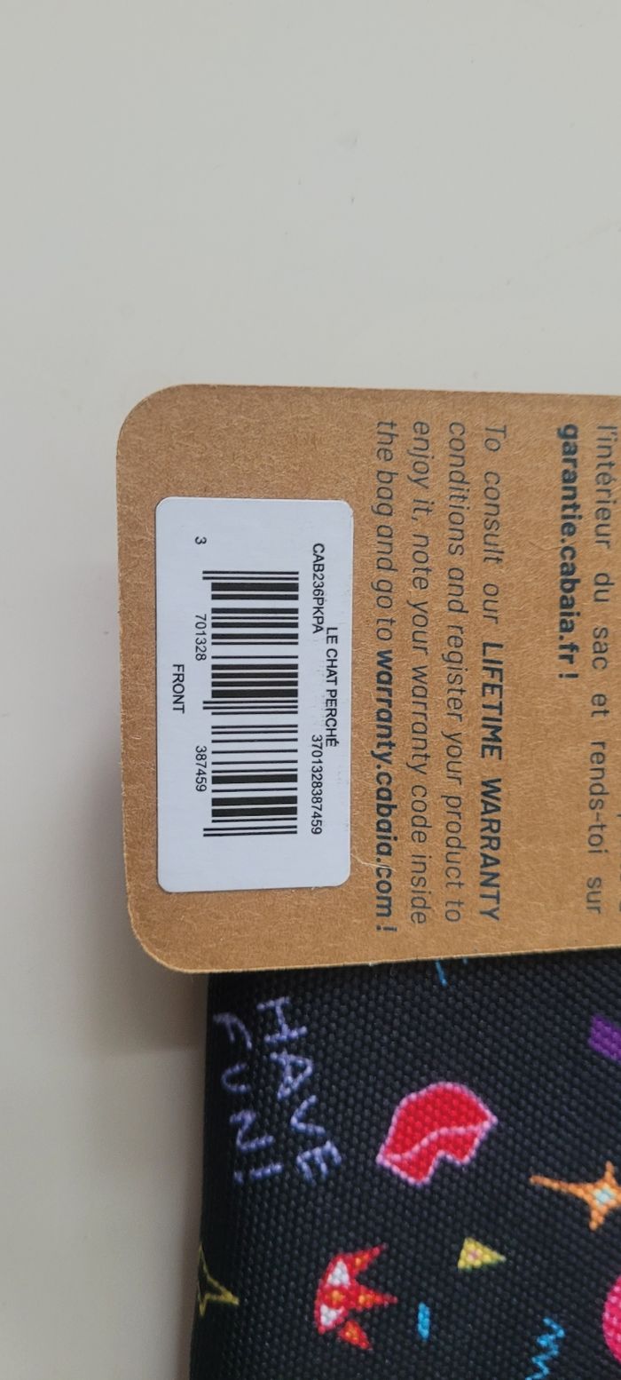 Pochette cabaia neuve édition limitée le chat perché - photo numéro 3