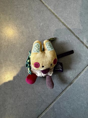 Peluche / Doudou - Lapin - Moulin Roty - Les jolis pas beaux - Beige, rose, violet, vert & turquoise