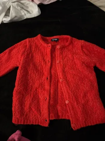 Gilet bébé fille 6 mois rouge