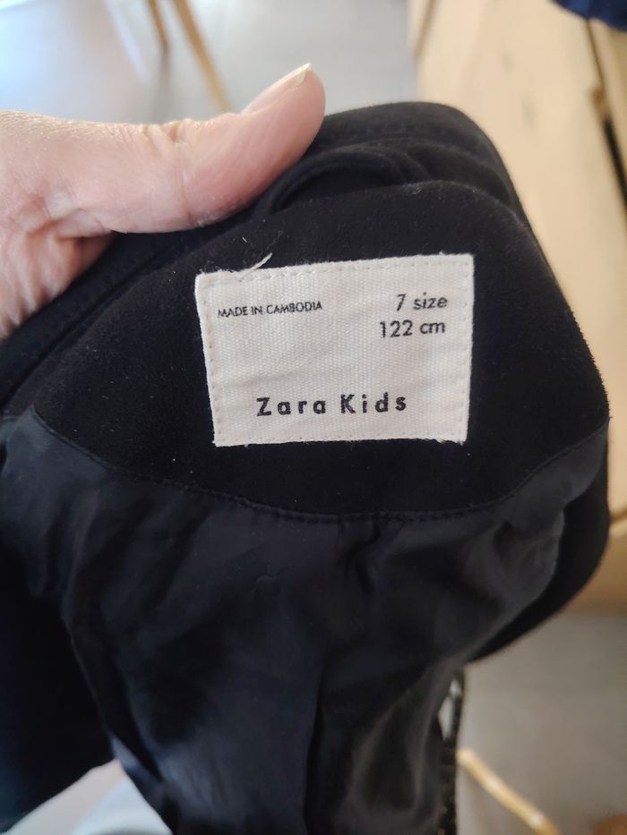 Veste noir rock zara kids 7 ans - photo numéro 4