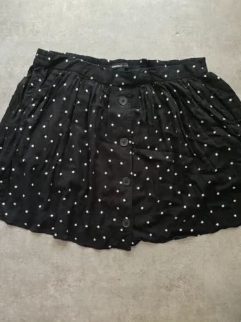 Jupe noire étoiles blanches Mango T.M