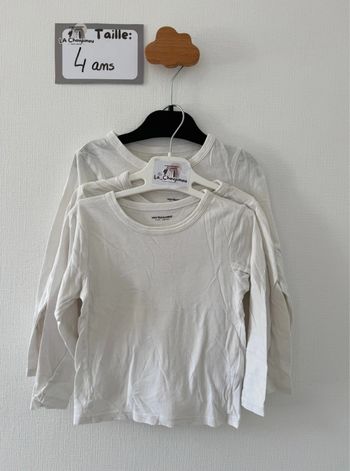 Lot 3 tee shirts manches longues - taille 4 ans 🌸