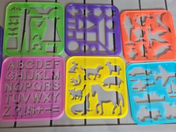 Lot de 7 plaques à dessins