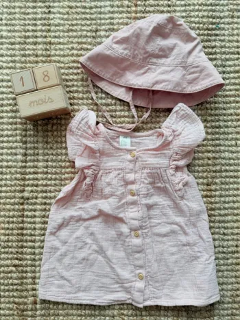 Blouse + chapeau H&M 18mois / 80cm