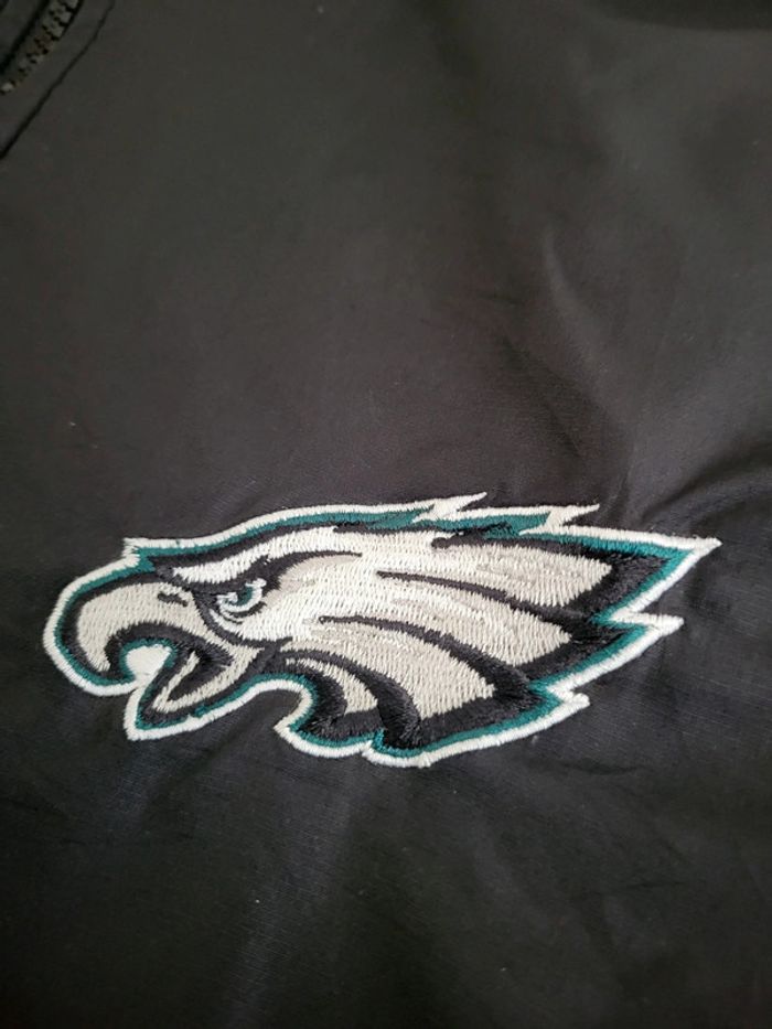 Polaire zippée NFL Eagles bleu et noir logos brodés- XL 16-18 - photo numéro 3