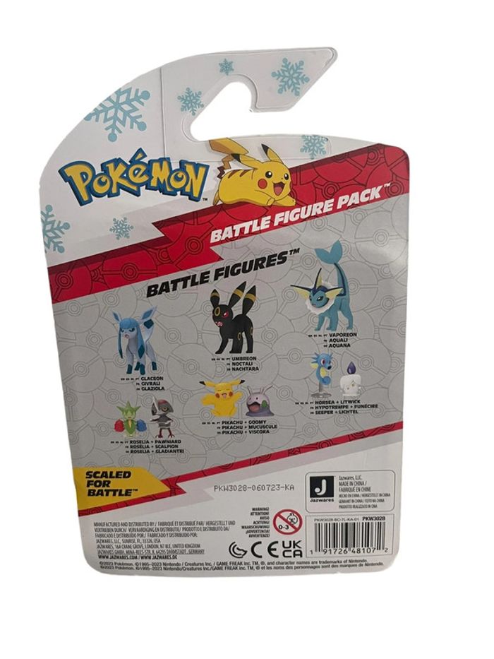 Figurines x 2 Battle Figure Pack Pikachu et Sorbebe Jazwares neuf - photo numéro 2