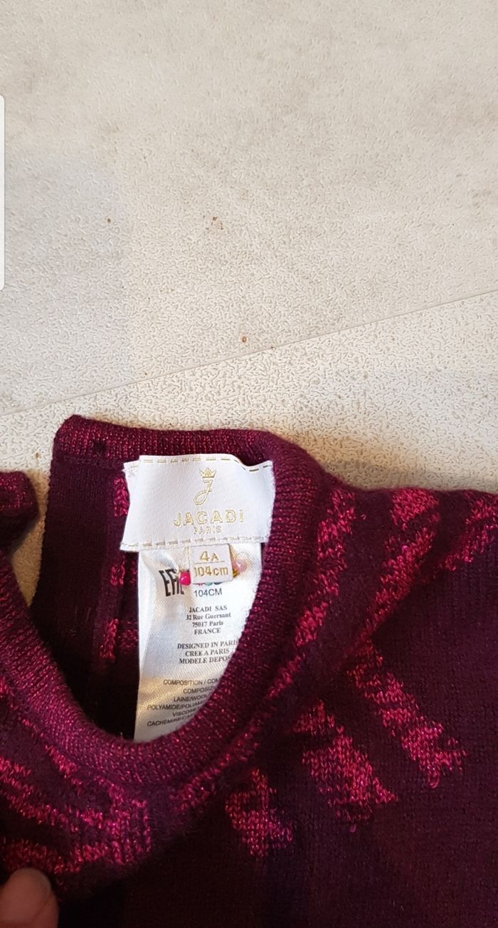 Pull jacadi 4 ans - photo numéro 3