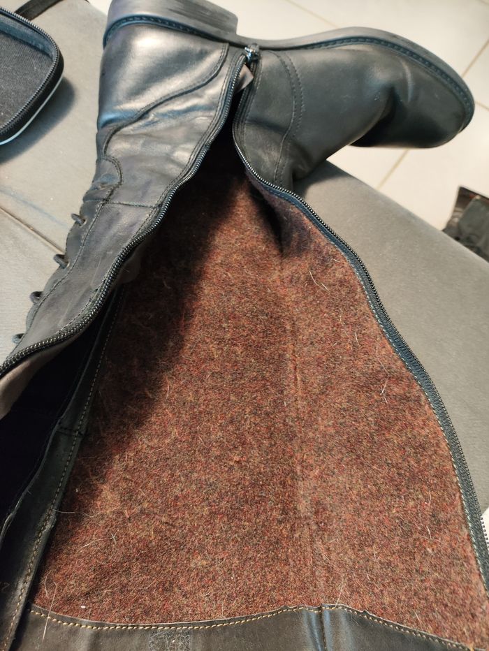 Bottes noires femme avec laçage et fermeture taille 39 - photo numéro 9