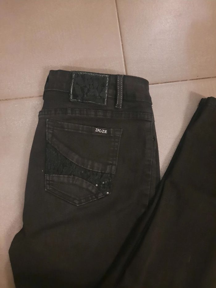 Pantalon jeans noir - photo numéro 2