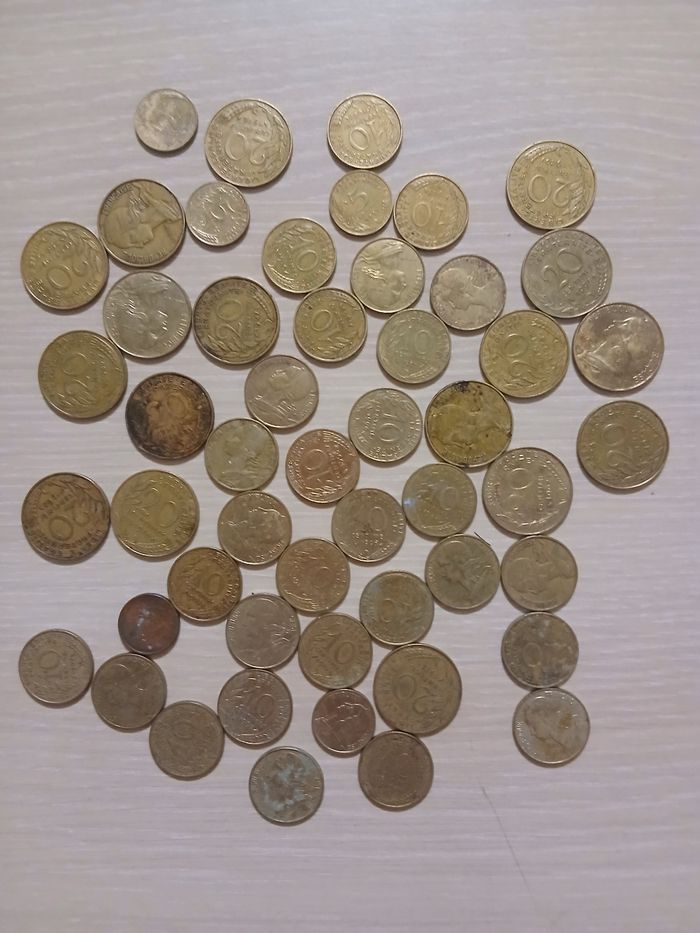 Lot de piece francaise 20cm,10cm,5cm tres bonne etat - photo numéro 2