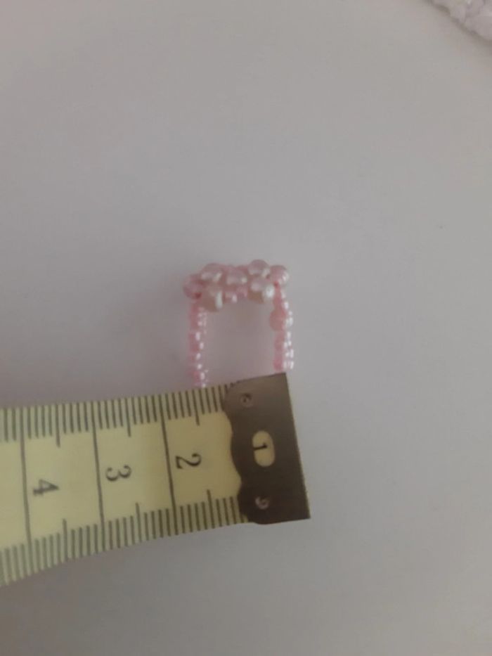 Bague perle rose et blanc - photo numéro 7