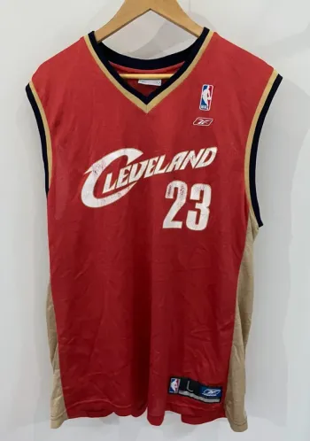 Reebok Maillot basketball jersey 🏀 NBA LeBron #23 James Cleveland Mens L