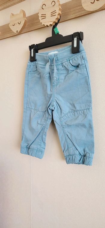 Pantalon bleu clair obaibi 12 mois