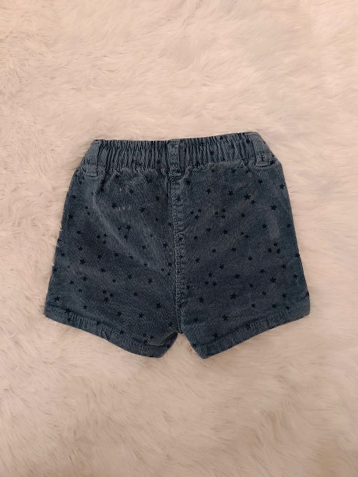 Short taille réglable velours côtelé étoiles T. 18 mois Lulu Castagnette - photo numéro 4