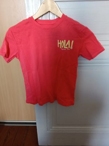 Tee-shirt Kiabi corail et multicolore