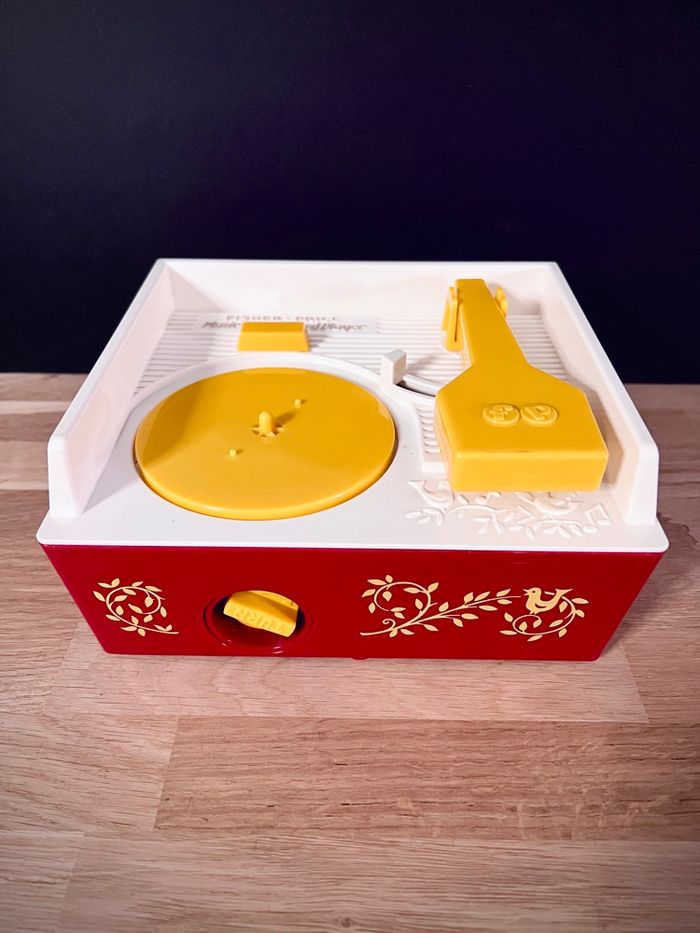 Tourne-disque jouet Fisher-Price Music Box Record Player réédition batterie avec 5 disques - Très bon état - photo numéro 4