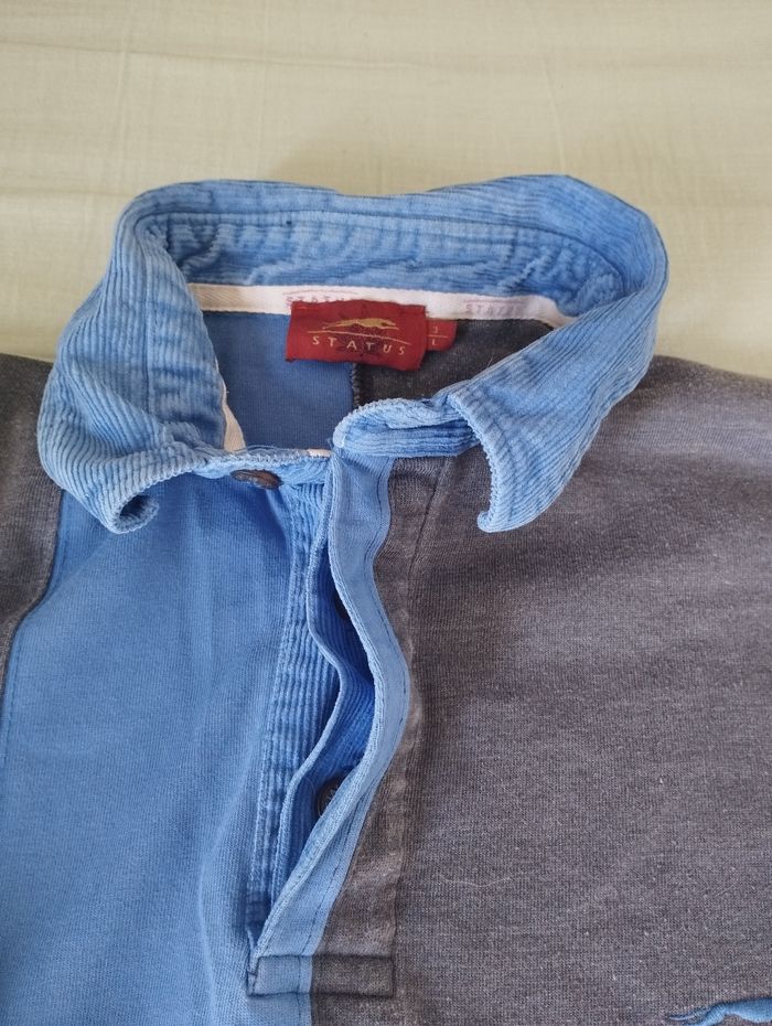 Polo homme manches longues status taille L - photo numéro 3