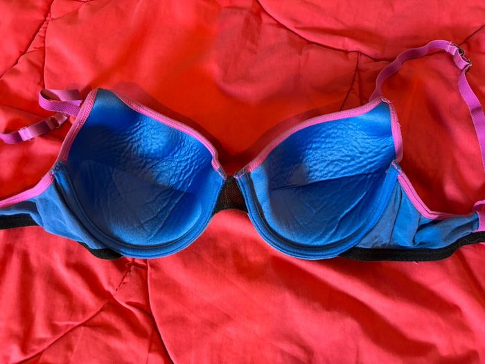Soutien gorge bleu avec tête de tigre Mojito 90C neuf - photo numéro 3