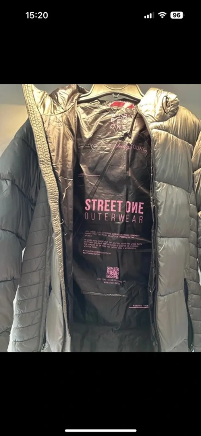 Manteau long chaud Street One gris capuche T40/42 - photo numéro 7