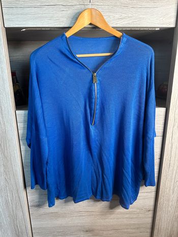 Pull bleu zippé – Taille 50