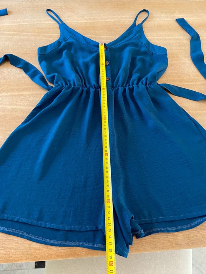 Combi short bleue fines bretelles Etam taille 36 - photo numéro 14