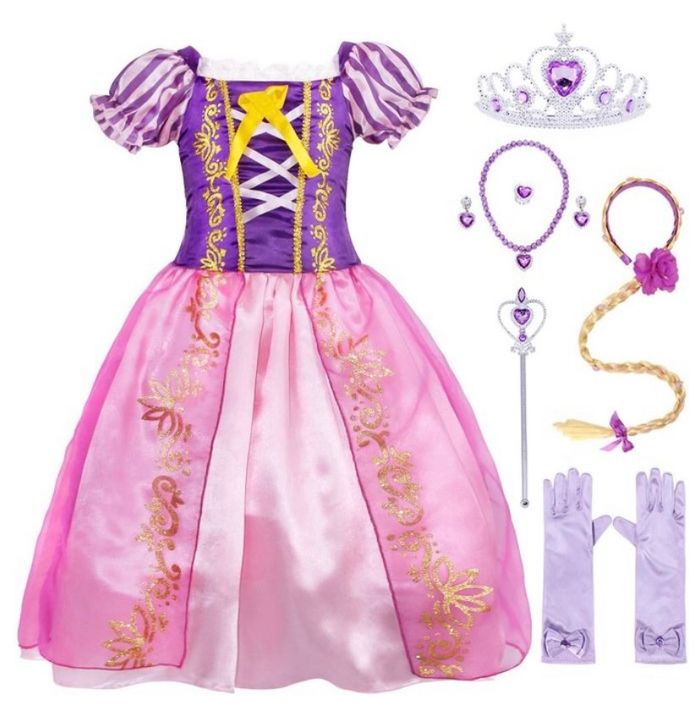 Deguisement princesse raiponce et ces accessoires Taille 5-6ans - photo numéro 1