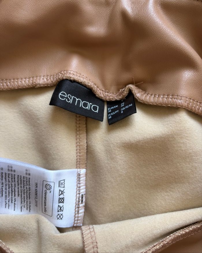 Legging similicuir marron polaire esmara très bon état - photo numéro 3