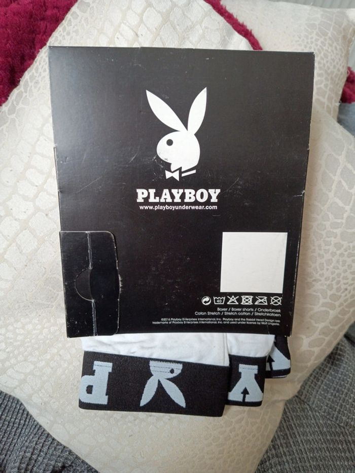 Boxers play boy Playboy taille 4 noir et blanc - photo numéro 2